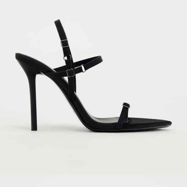 ZARA FABRIC HIGH-HEEL SANDALS - Image 2
