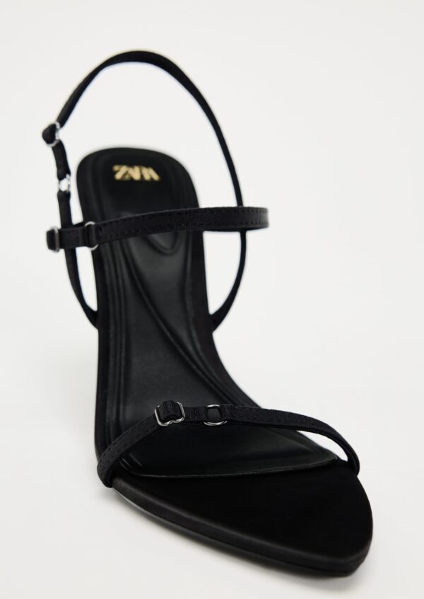 ZARA FABRIC HIGH-HEEL SANDALS - Image 4