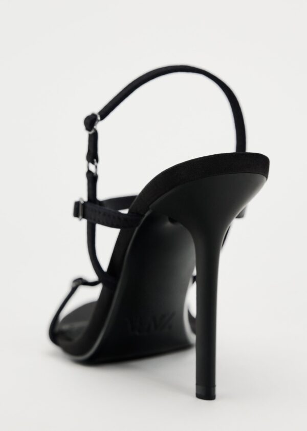 ZARA FABRIC HIGH-HEEL SANDALS - Image 5