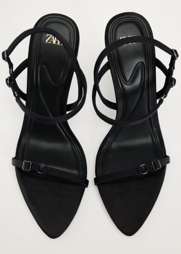 ZARA FABRIC HIGH-HEEL SANDALS - Image 6