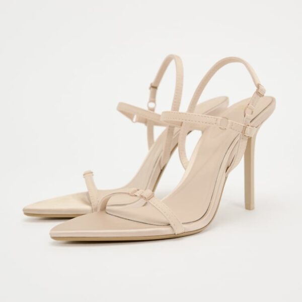 ZARA FABRIC HIGH-HEEL SANDALS - Image 8