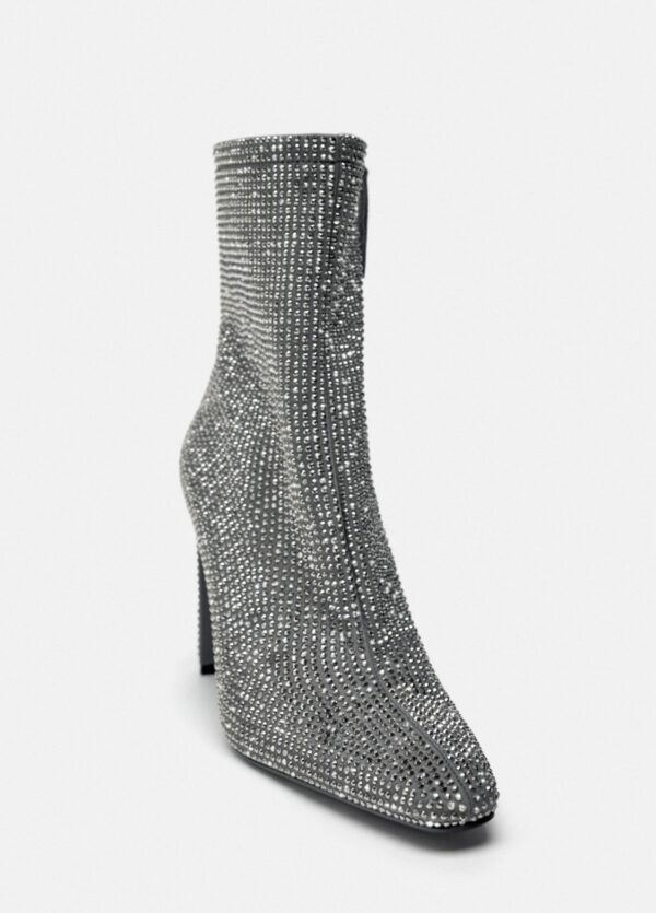 ZARA HIGH-HEEL ANKLE BOOTS WITH RHINESTONES - Image 8