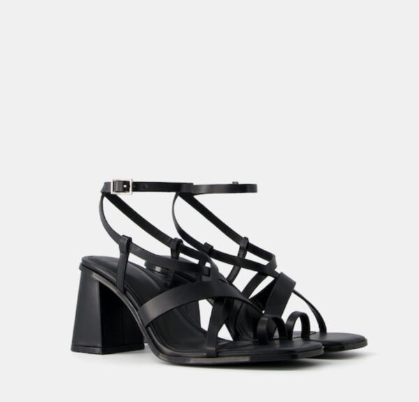 BERSHKA Blok topuklu çok bantlı sandalet - Image 5