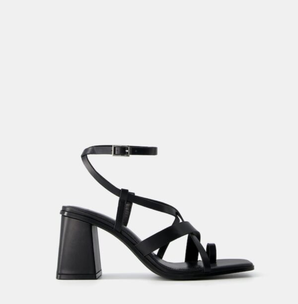 BERSHKA Blok topuklu çok bantlı sandalet - Image 4
