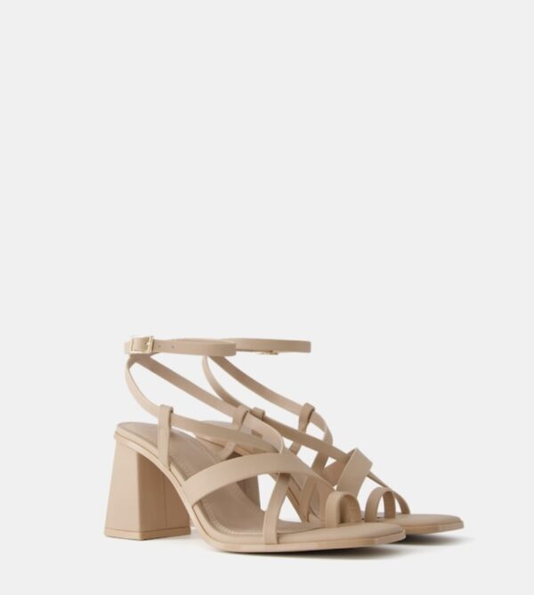 BERSHKA Blok topuklu çok bantlı sandalet - Image 3