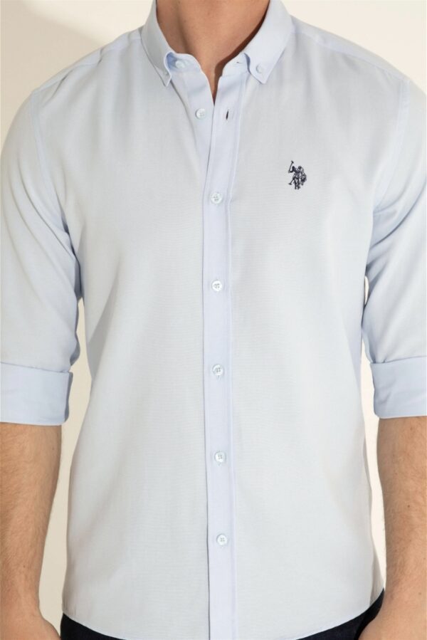U.S. POLO Erkek Uzun Kollu Basic Gömlek - Image 7