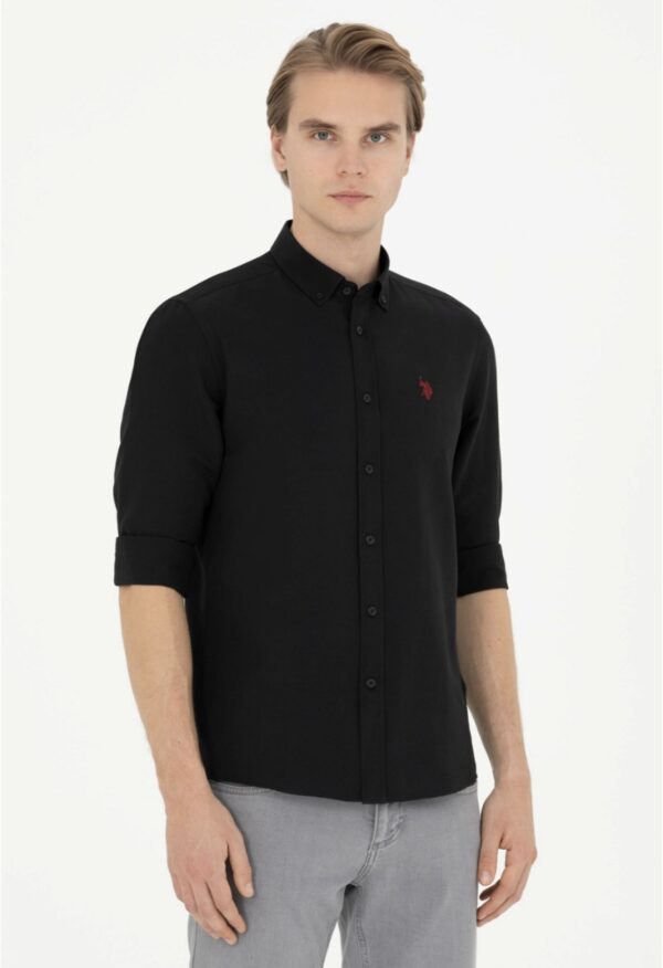 U.S. POLO Erkek Uzun Kollu Basic Gömlek - Image 15