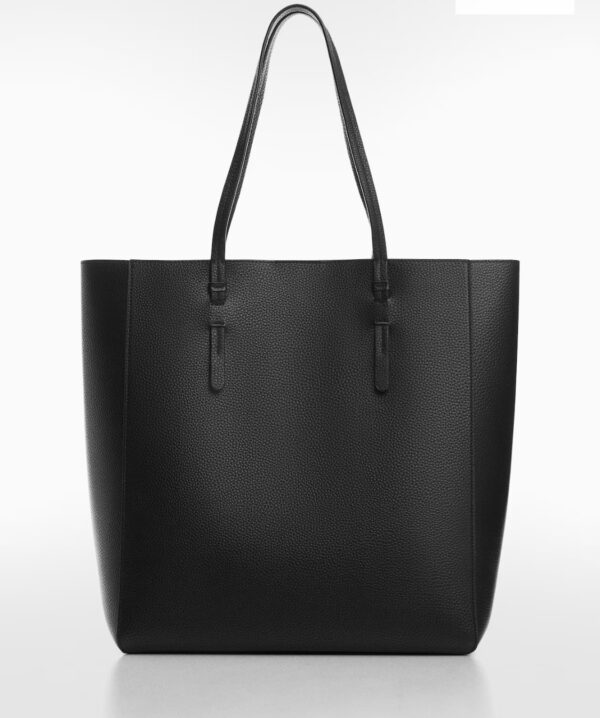 MANGO Deri görünümlü shopper çanta - Image 2