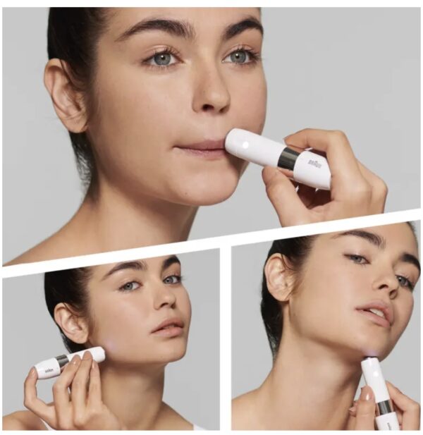 BRAUN Face Mini hair remover FS1000 with Smartlight, white - Image 3
