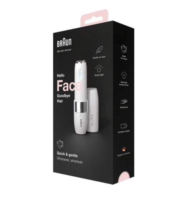 BRAUN Face Mini hair remover FS1000 with Smartlight, white - Image 7