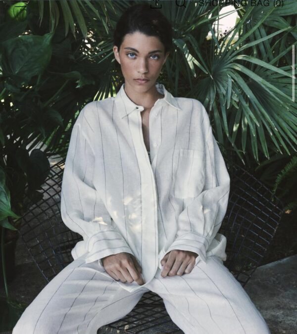 ZARA STRIPED 100% LINEN SHIRT - Image 4