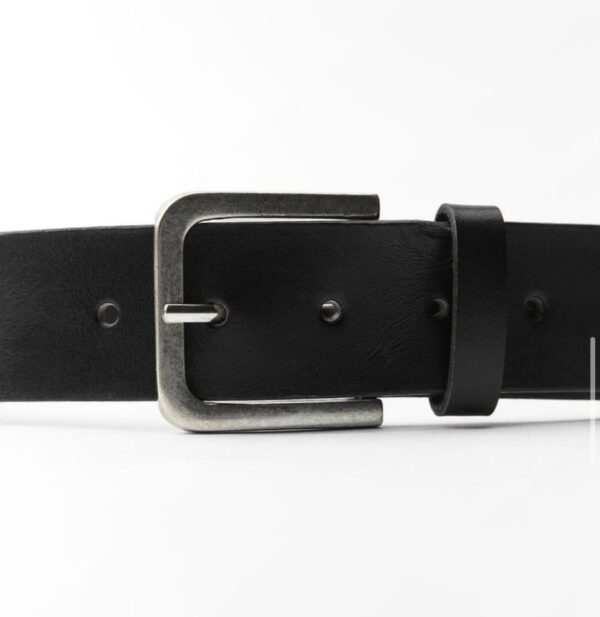 ZARA DISTRESSED EFFECT LEATHER BELT - Image 3