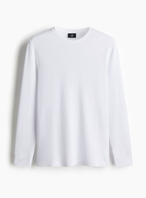 H&M Slim Fit Petek Dokulu Jarse Üst - Image 5