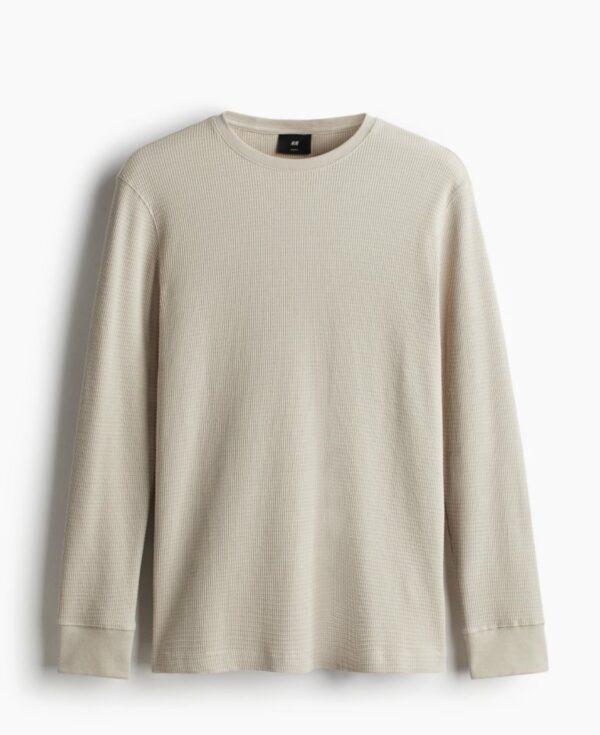 H&M Slim Fit Petek Dokulu Jarse Üst - Image 8