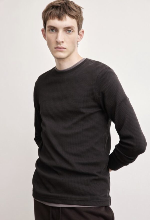 H&M Slim Fit Petek Dokulu Jarse Üst - Image 11