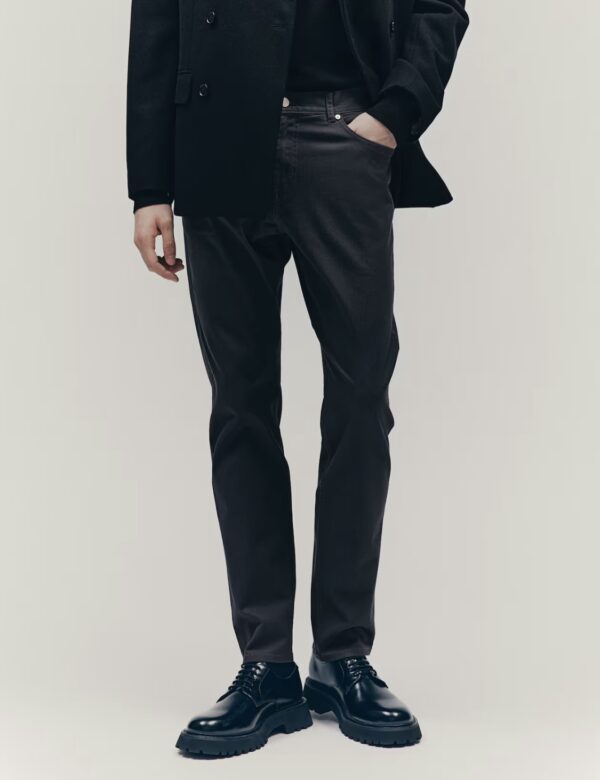 H&M Slim Fit Pamuklu Gabardin Pantolon - Image 7