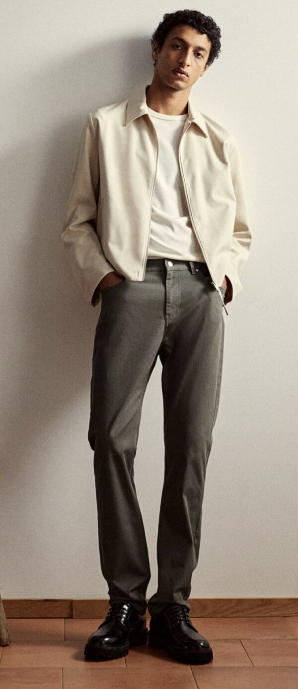 H&M Slim Fit Pamuklu Gabardin Pantolon - Image 10