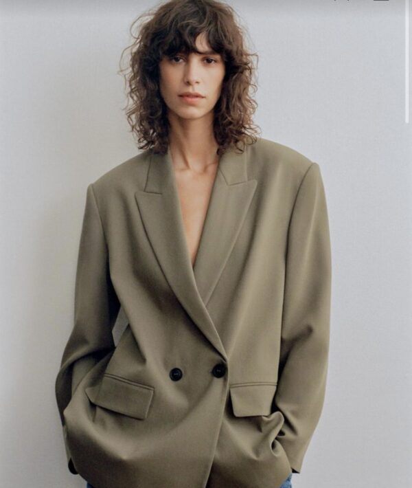 ZARA OVERSIZED DOUBLE-BREASTED BLAZER - Image 7