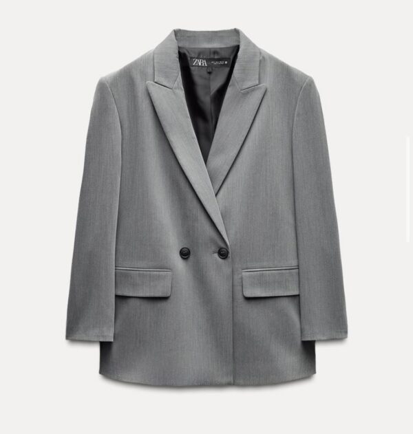 ZARA OVERSIZED DOUBLE-BREASTED BLAZER - Image 8
