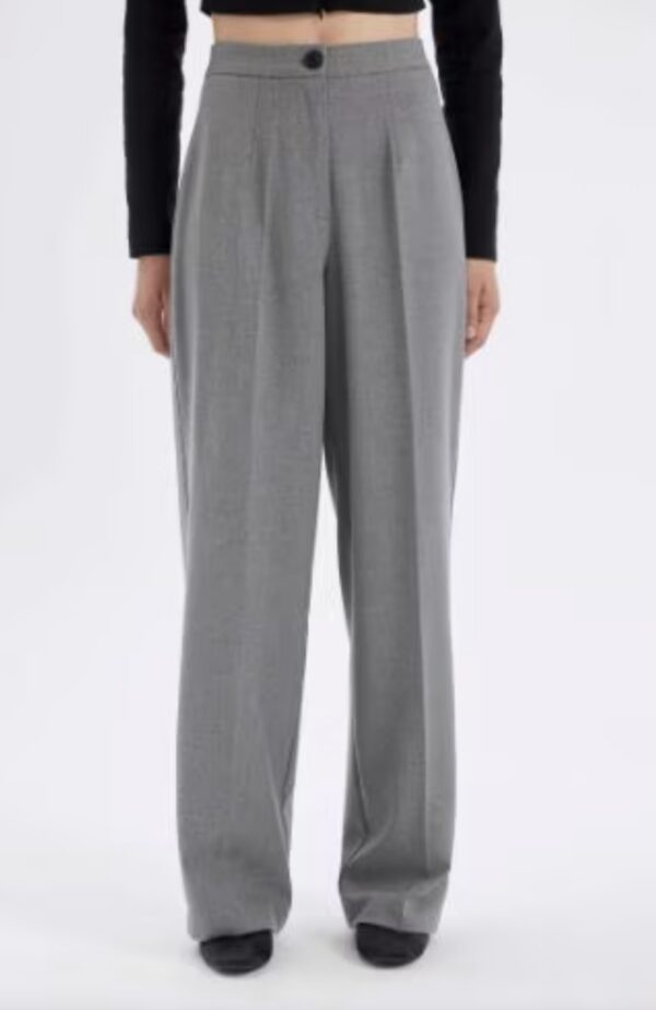 DEFACTO Standart Boy Pantolon Wide Leg Geniş Bol Paça Basic Düz Yüksek Bel