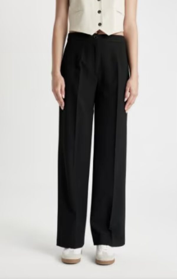 DEFACTO Standart Boy Pantolon Wide Leg Geniş Bol Paça Basic Düz Yüksek Bel - Image 6
