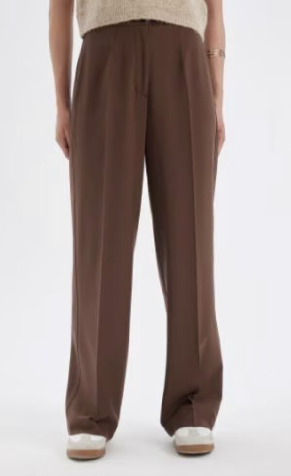 DEFACTO Standart Boy Pantolon Wide Leg Geniş Bol Paça Basic Düz Yüksek Bel - Image 8