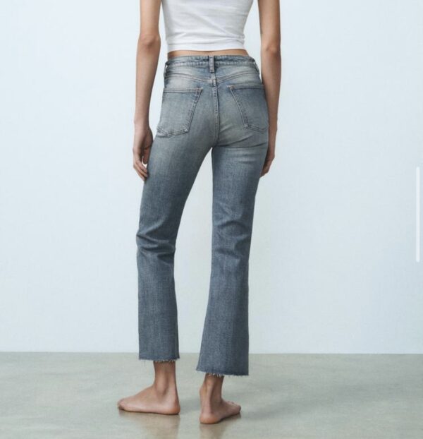 ZARA TRF CROPPED FLARE HIGH-WAIST JEANS - Image 7