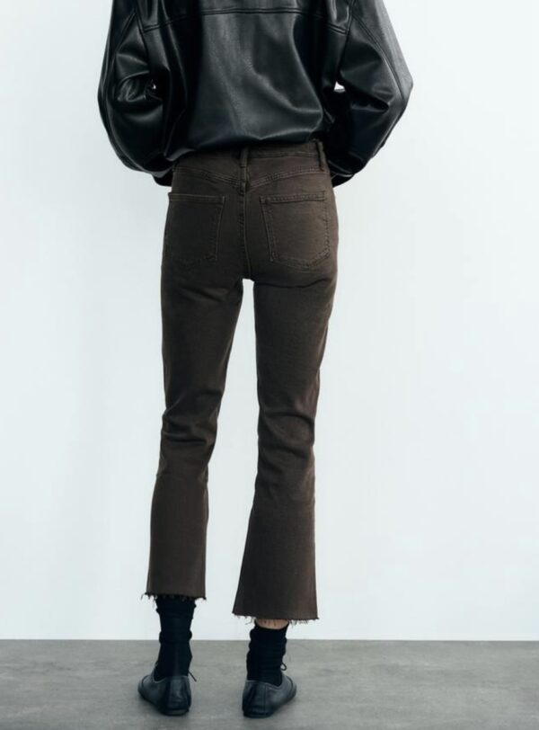 ZARA TRF CROPPED FLARE HIGH-WAIST JEANS - Image 15