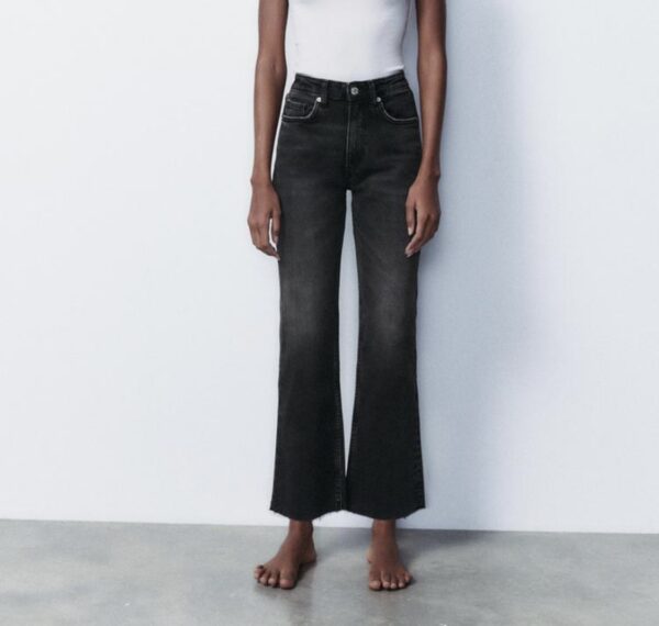 ZARA TRF CROPPED FLARE HIGH-WAIST JEANS - Image 26
