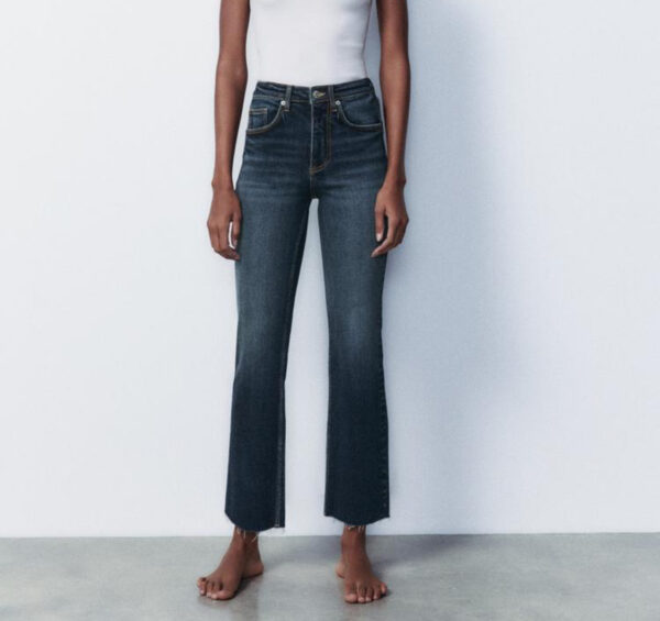 ZARA TRF CROPPED FLARE HIGH-WAIST JEANS - Image 22