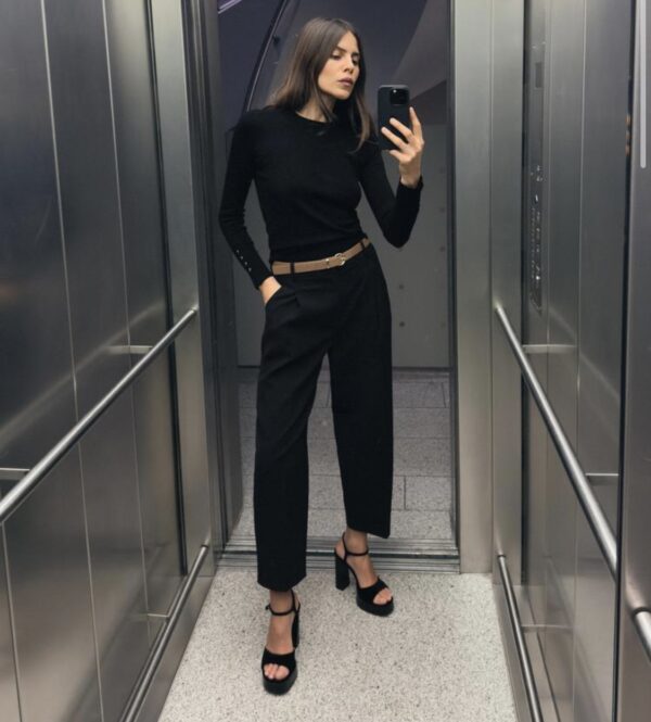 ZARA PLEATED TROUSERS WITH BELT - Image 2