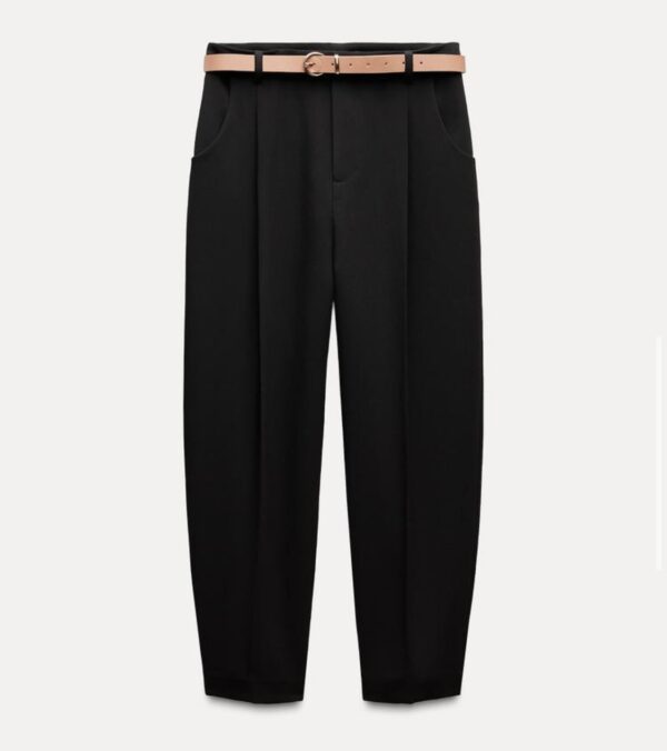 ZARA PLEATED TROUSERS WITH BELT