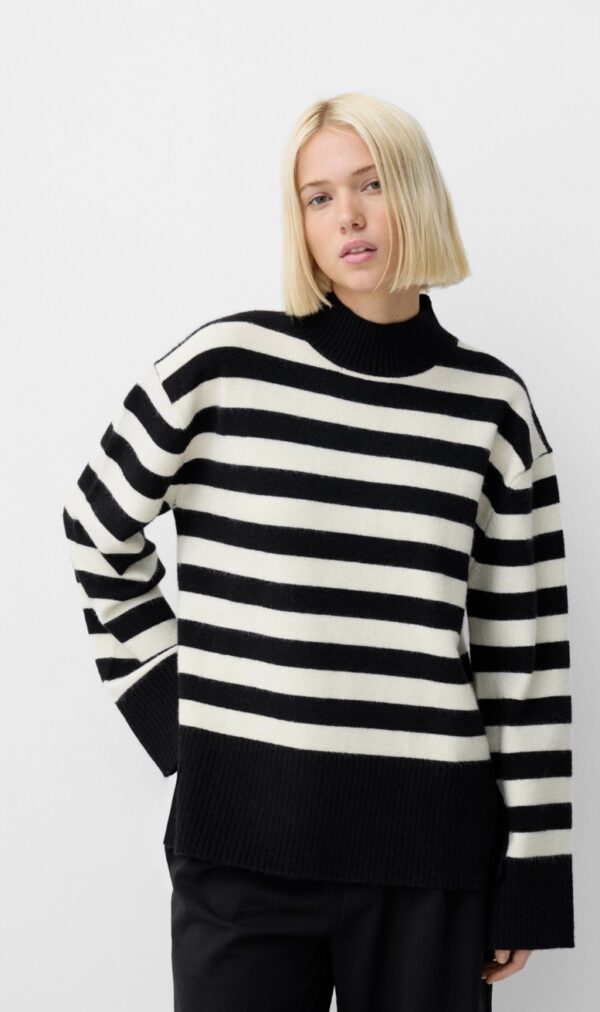 BERSHKA Dik yaka kazak - Image 5