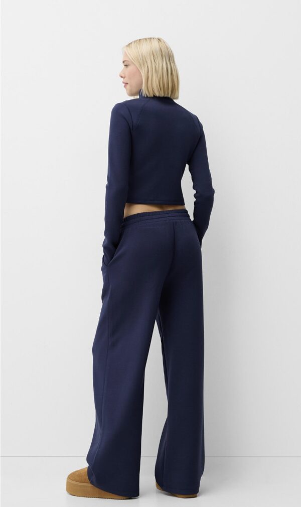BERSHKA Fermuarl yumusak dokulu kazak - Image 6