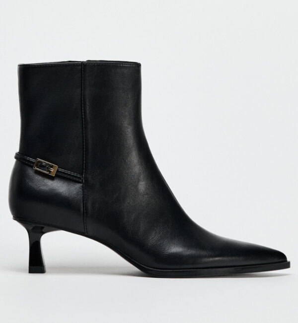 ZARA HIGH HEEL ANKLE BOOTS WITH BUCKLE
