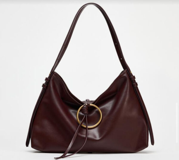 ZARA METAL DETAIL BUCKET SHOULDER BAG