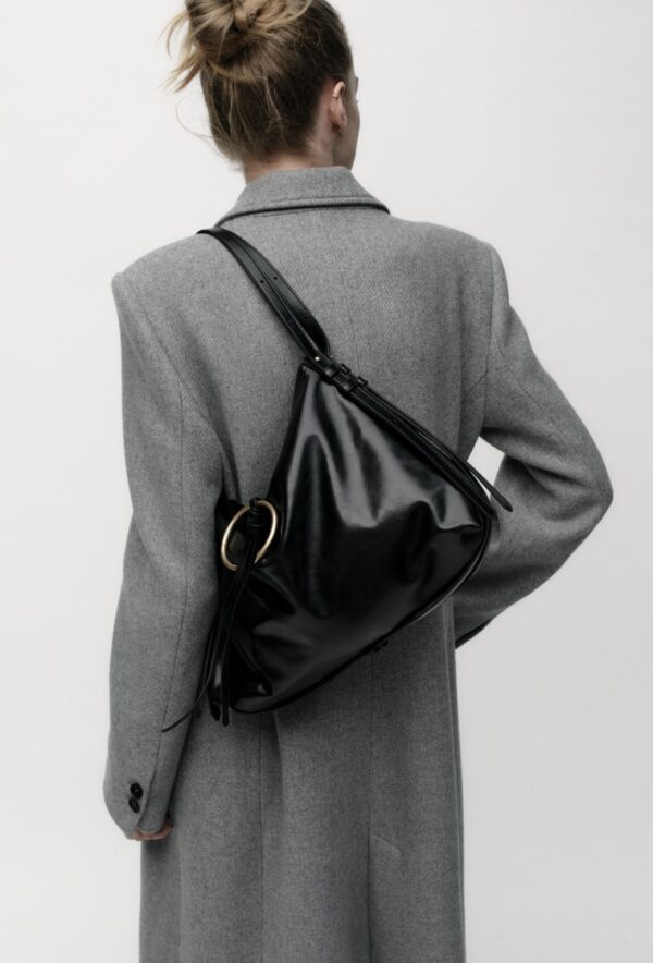 ZARA METAL DETAIL BUCKET SHOULDER BAG - Image 5