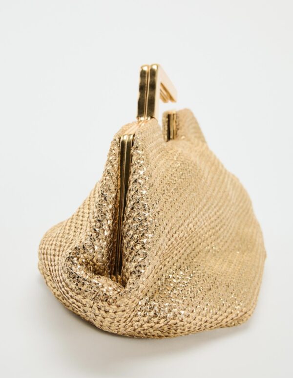 ZARA CLUTCH BAG WITH METAL HANDLE - Image 5
