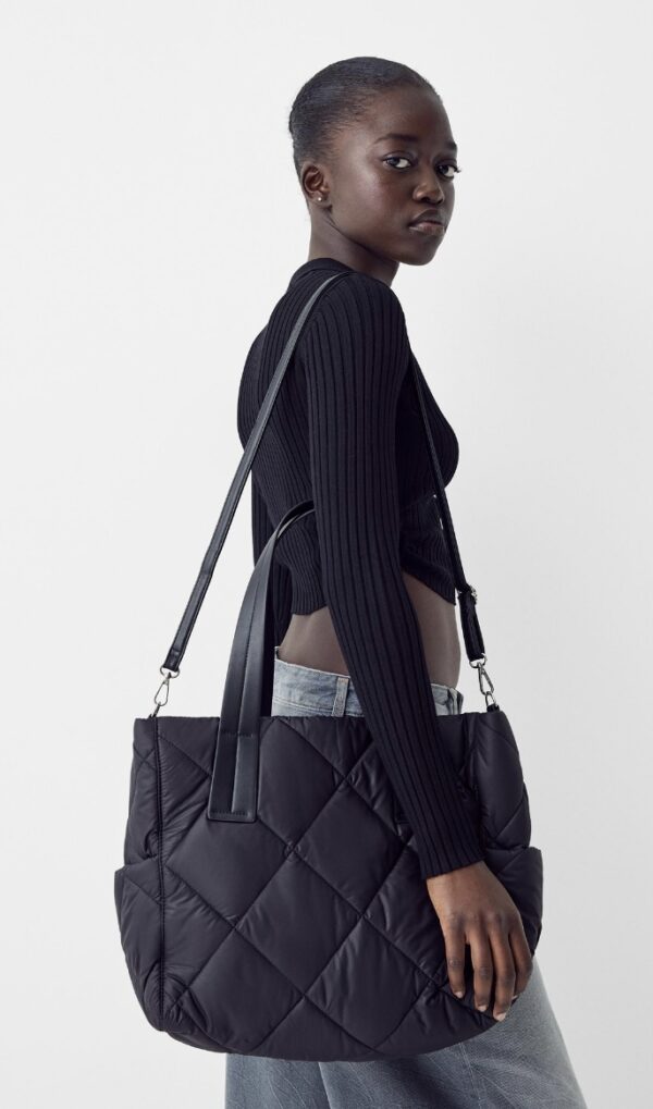 BERSHKA Dolgulu tote çanta - Image 3
