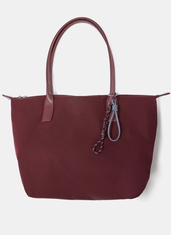 PULL&BEAR Dekoratif süslü naylon tote çanta - Image 3