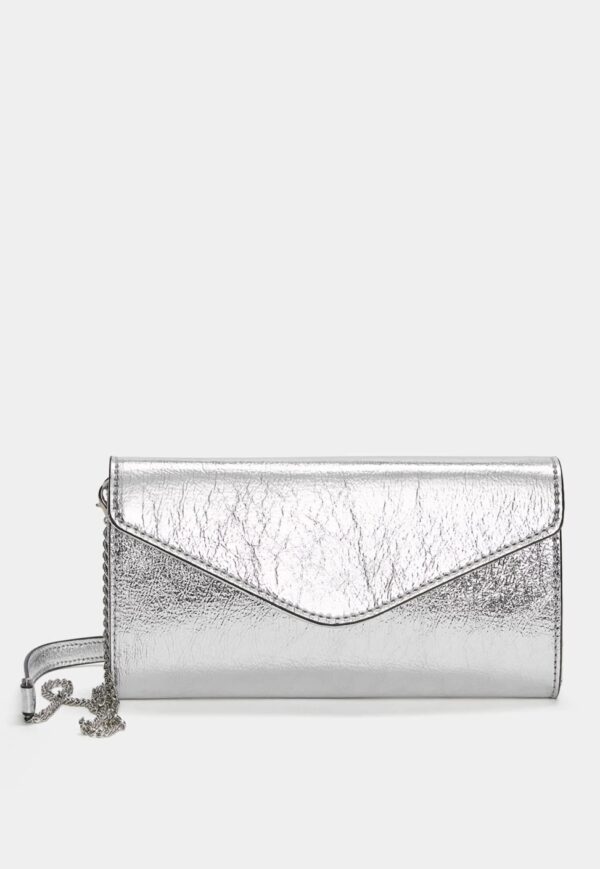 PULL&BEAR Metalik clutch omuz çantası - Image 7