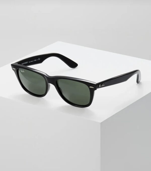 RAY-BAN Rb2140 901 50wayfarer Siyah Kemik Yeşil Camlı Unisex Güneş Gözlüğü Rb 2140 901 - Image 4