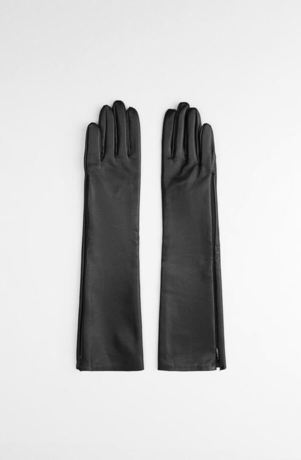 ZARA 100% LEATHER LONG GLOVES