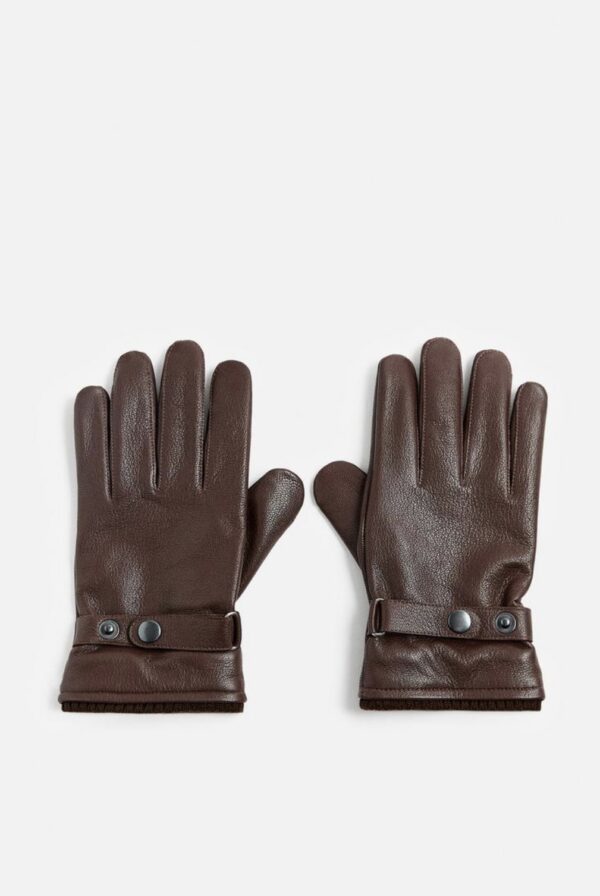 ZARA ADJUSTABLE LEATHER GLOVES - Image 4