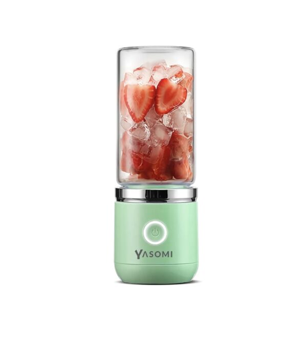 YASOMI Taşınabilir Kablosuz Şarjlı Cam Smoothie El Blenderi Yeşil ( Türkiye Garantili)