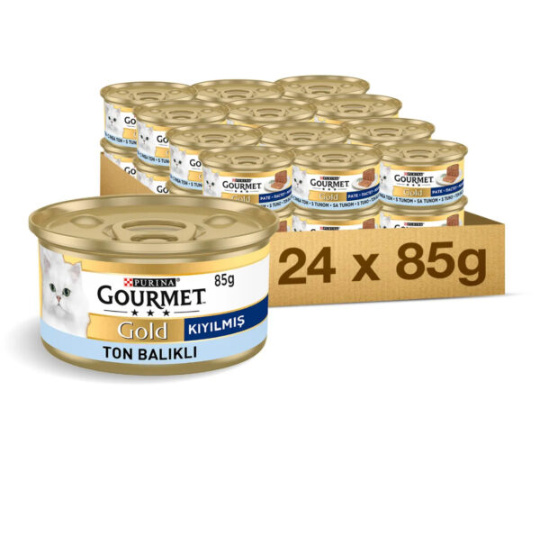 GOURMET Gold Kıyılmış Ton Balıklı Kedi Konservesi 24x85gr